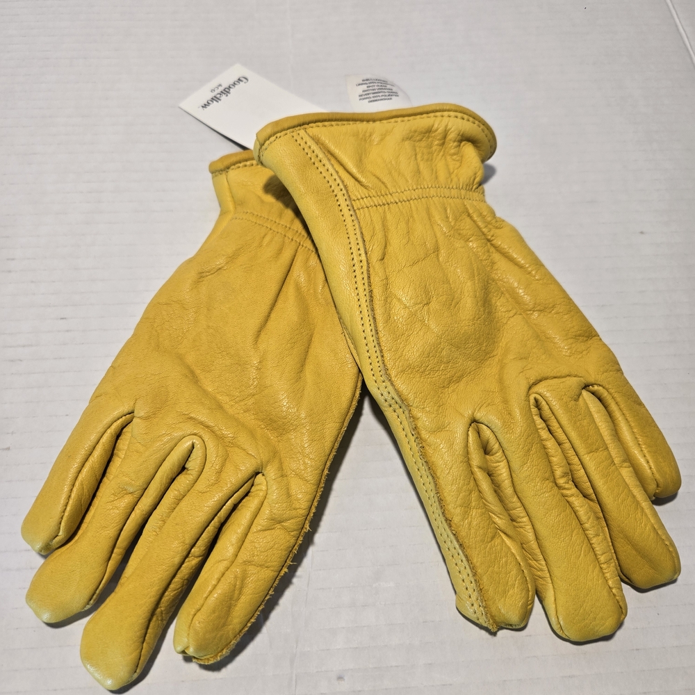 Goodfellow & Co Yellow Leather Gloves Medium Casual Worker